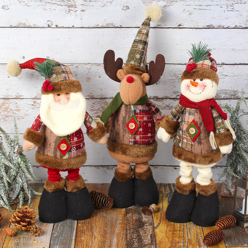 Wholesale Christmas Retractable Doll Window Decorations